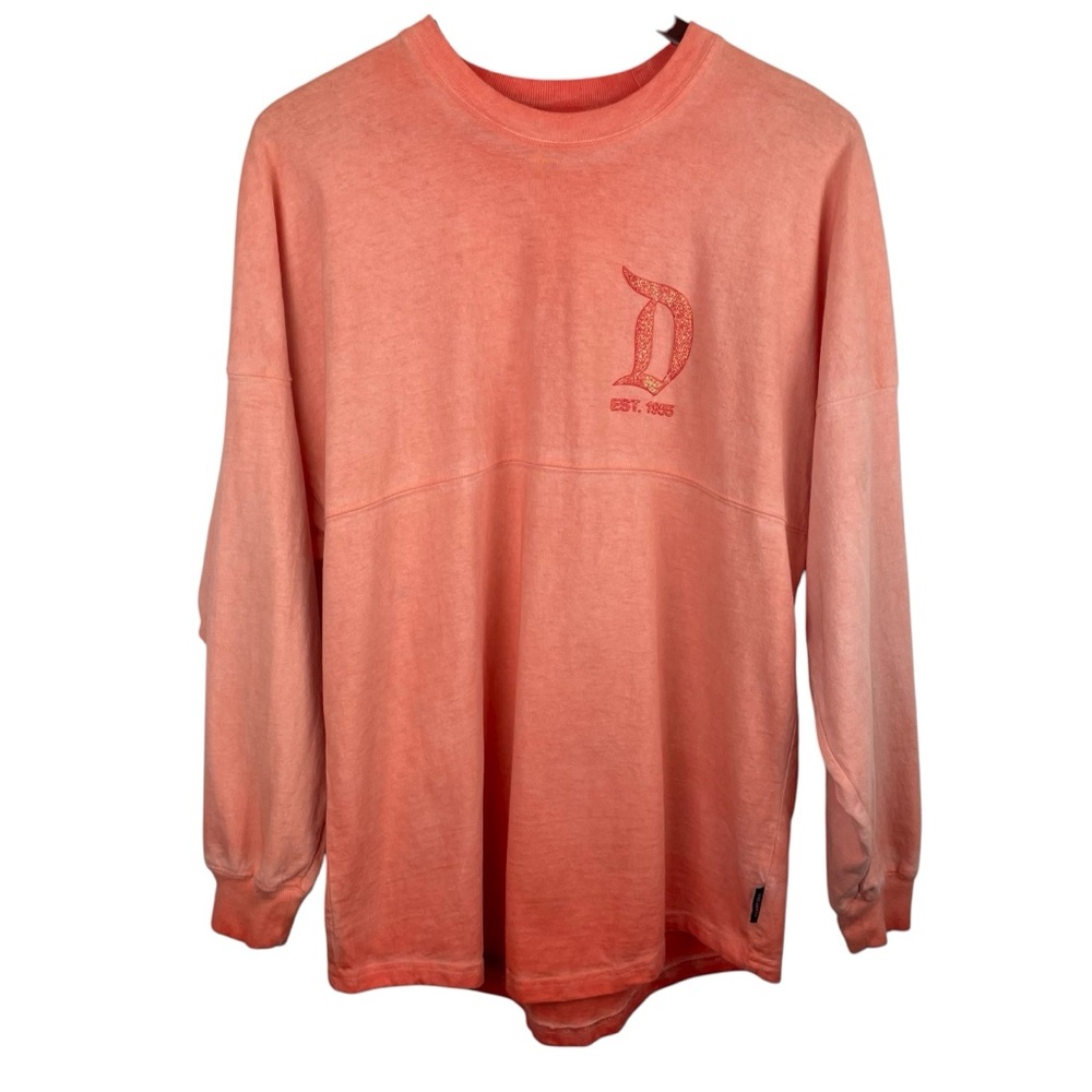 Disney Spirit Jersey | Orange Sparkle Disneyland Spell Out Oversized Shirt